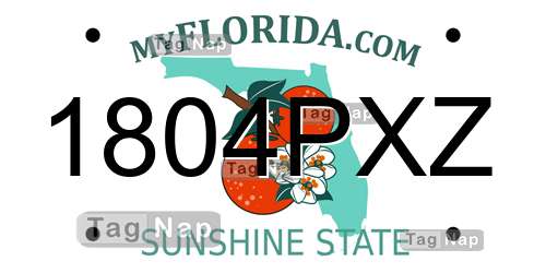 1804PXZ Florida License Plate Lookup