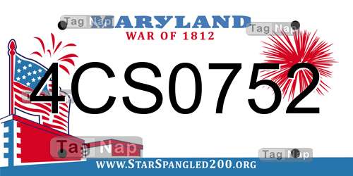 4CS0752 Maryland License Plate Lookup