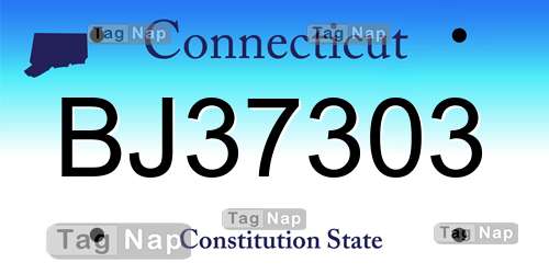 BJ37303 Connecticut License Plate Lookup