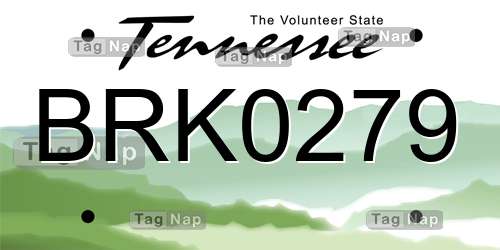 BRK0279 Tennessee License Plate Lookup
