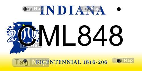 CML848 Indiana License Plate Lookup