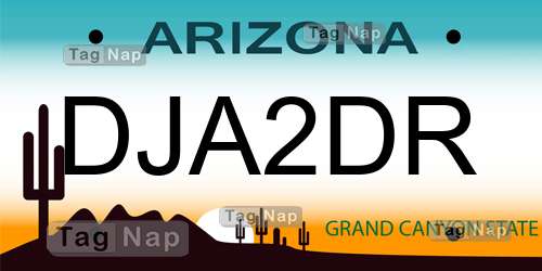 DJA2DR Arizona License Plate Lookup