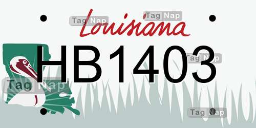 HB1403 Louisiana License Plate Lookup