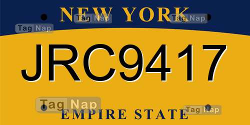 JRC9417 New York License Plate Lookup