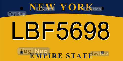 LBF5698 New York License Plate Lookup