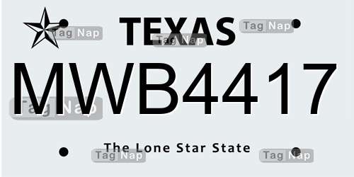 MWB4417 Texas License Plate Lookup