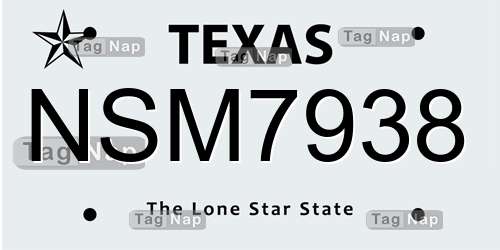 NSM7938 Texas License Plate Lookup