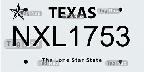 NXL1753 Texas License Plate Lookup