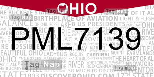 PML7139 Ohio License Plate Lookup