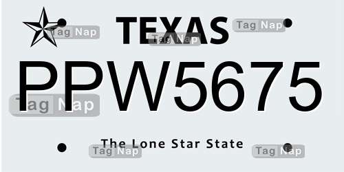 PPW5675 Texas License Plate Lookup