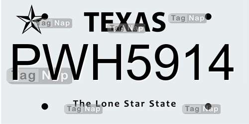 PWH5914 Texas License Plate Lookup