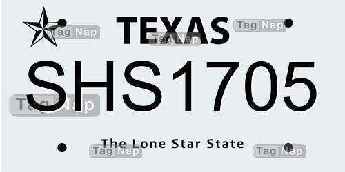 SHS1705 Texas License Plate Lookup