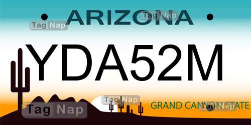 YDA52M Arizona License Plate Lookup